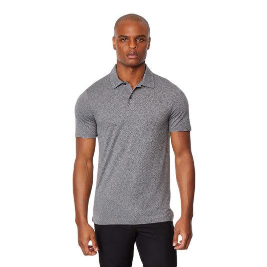 32 Degrees Mens Wicking Golf Performance Polo Shirt, Dark Grey Heather., X-Large