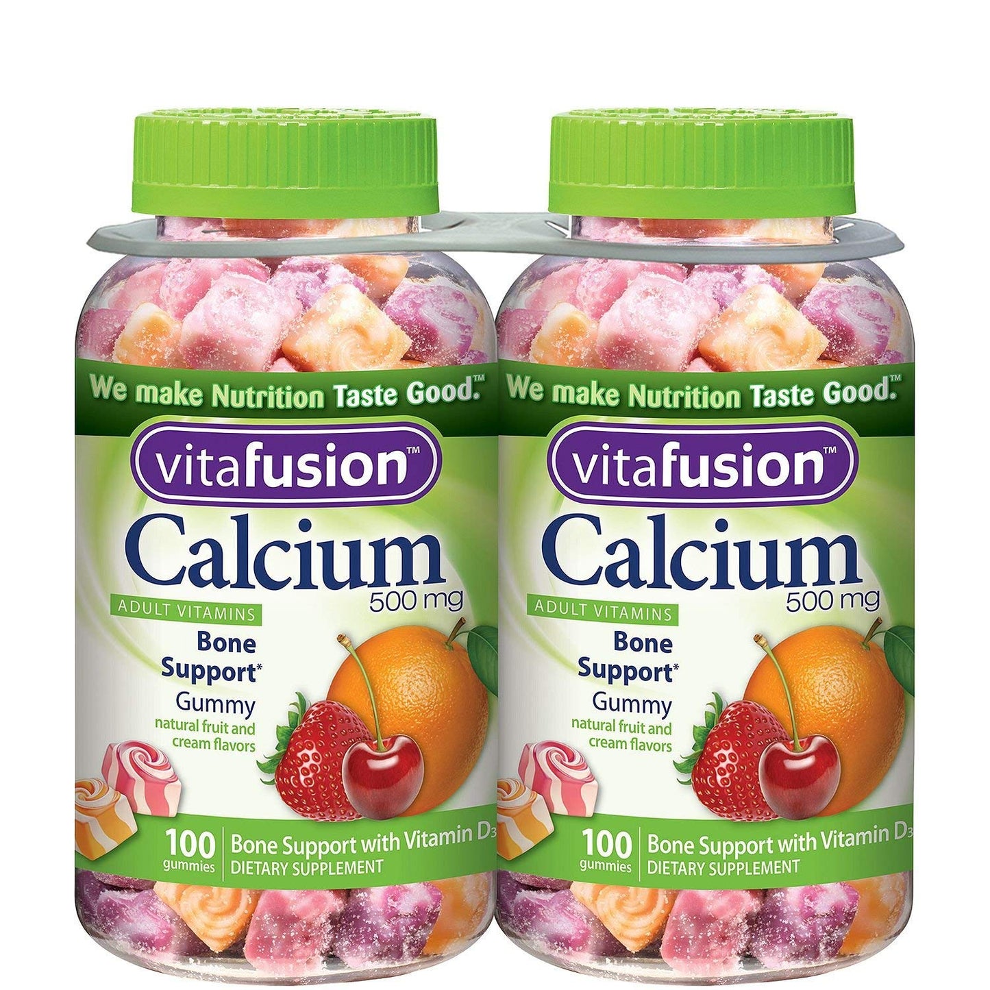 Vitafusion Calcium Gummies, 500 mg (2 Pack, 200 ct.)
