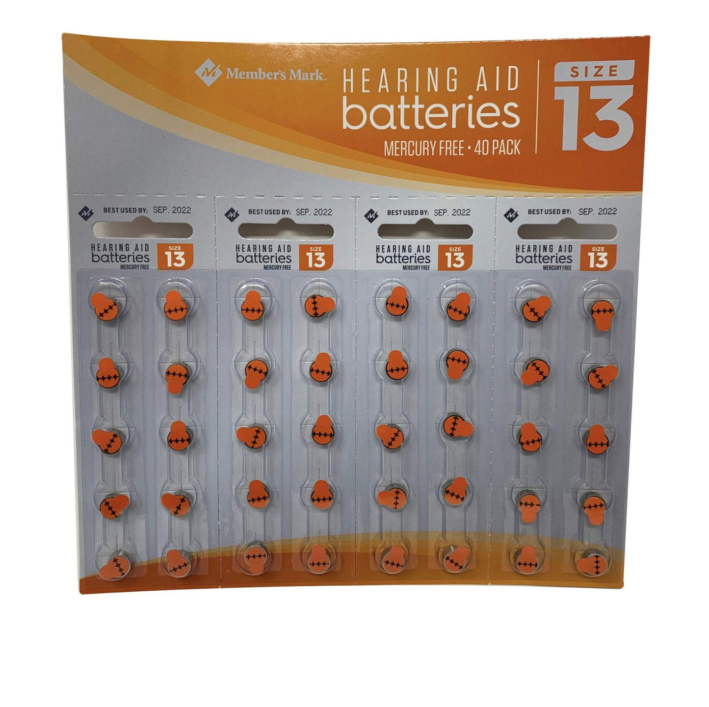 Hearing Aid Batteries Mercury Free 40 Pack (13)