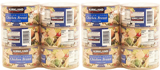 Kirkland Signature Premium Chunk Chicken Breast Packed in Water rwEMeU, 2Packs (12.5 Ounce, 6 Count )