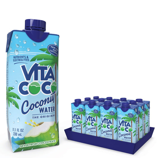 Vita Coco - Pure Coconut Water (330ml x 12) - Naturally Hydrating - Packed With Electrolytes - Gluten Free - Full Of Vitamin C & Potassium