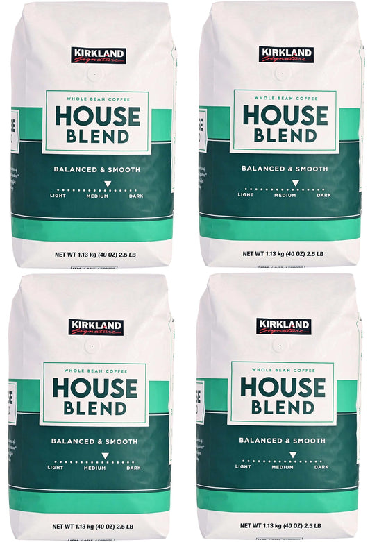 Kirkland Signature Starbucks Bean Coffee Medium Roast House Blend (4 Bags)