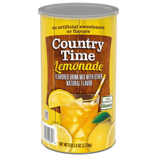 Country Time Lemonade Naturally Flavored Powdered Drink Mix 1 Count 82.5 oz Canister