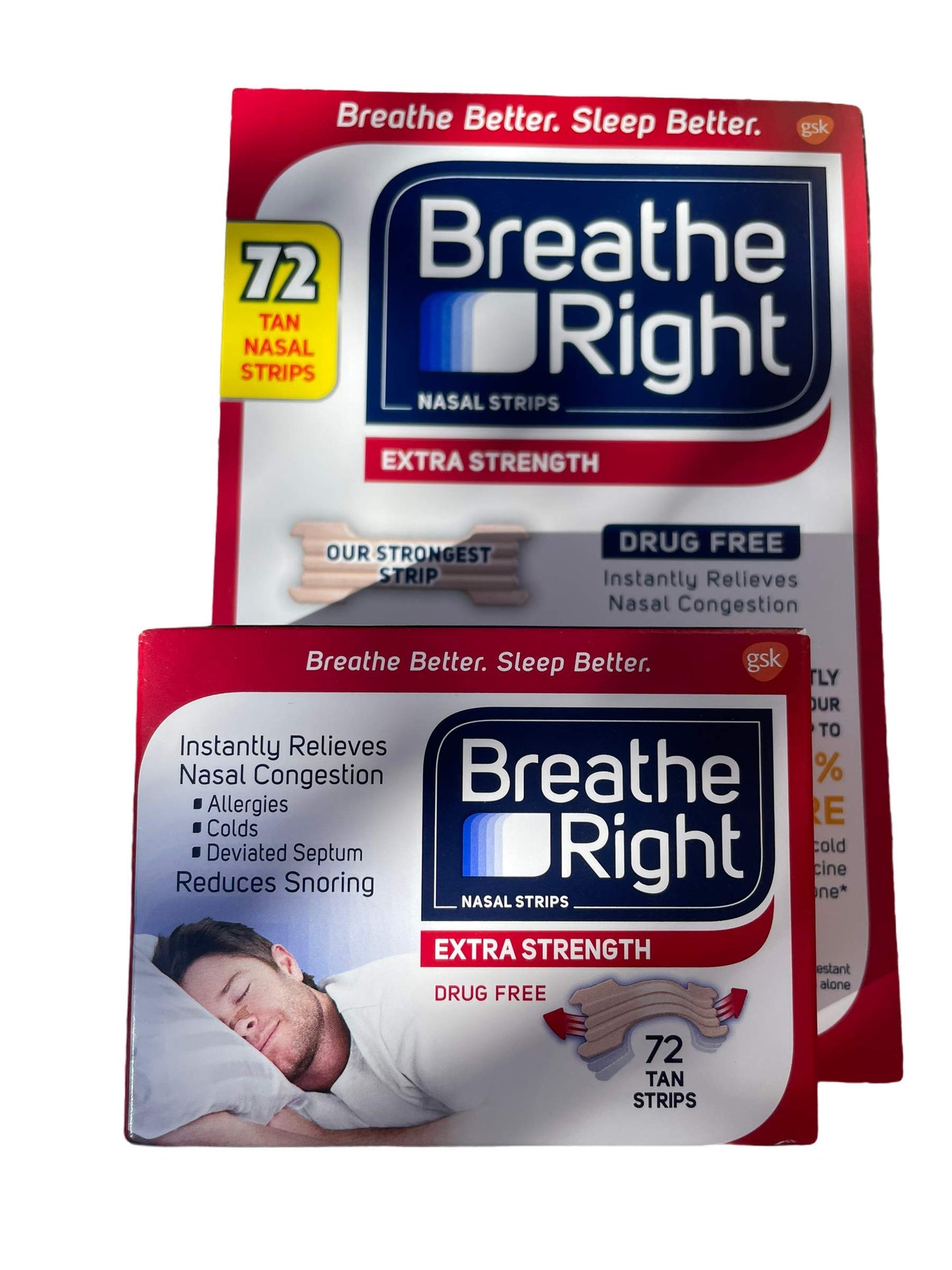 Breathe Right Extra Nasal Strips, 72 Count, 4 Pack