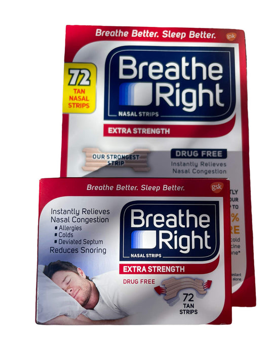 Breathe Right Extra Nasal Strips, 72 Count, 4 Pack