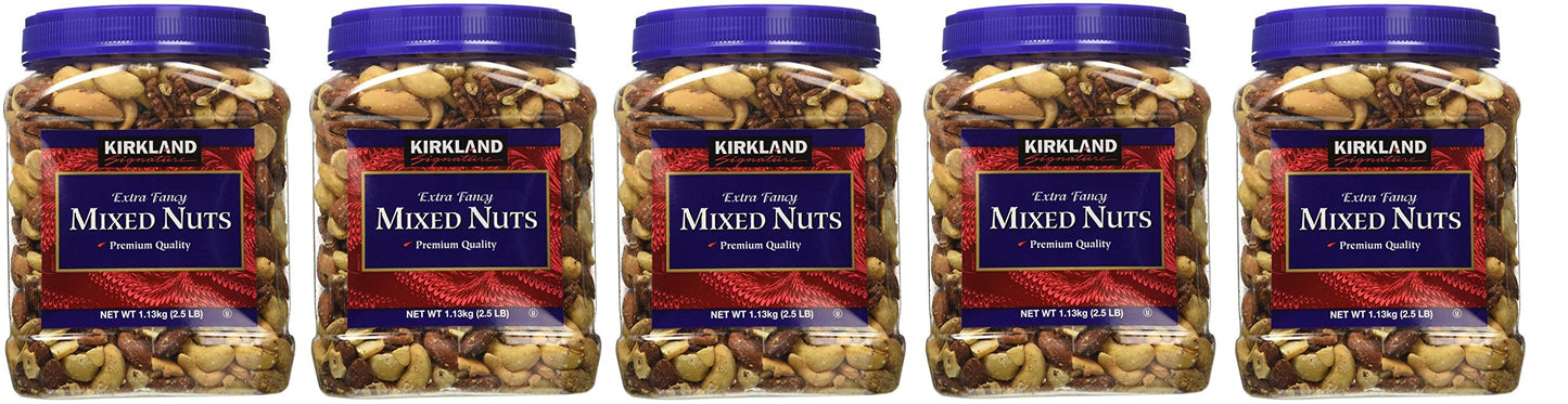 Kirkland Signature BFbIYS Fancy Mixed Nuts, 40 Ounce (5 Pack)