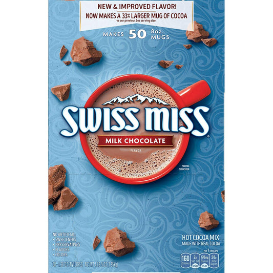 Swiss Miss Classics Hot Cocoa Mix, Milk Chocolate, Value 2 Pack (100-1.38 oz Envelopes)