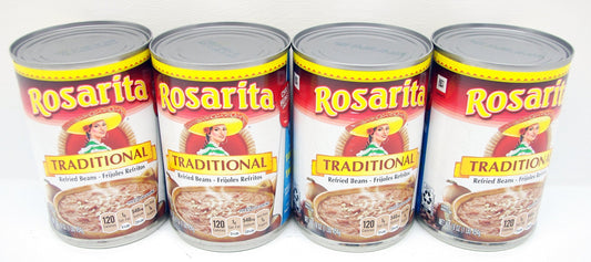 Rosarita Traditional Refried Beans 4 (16 oz.) Cans