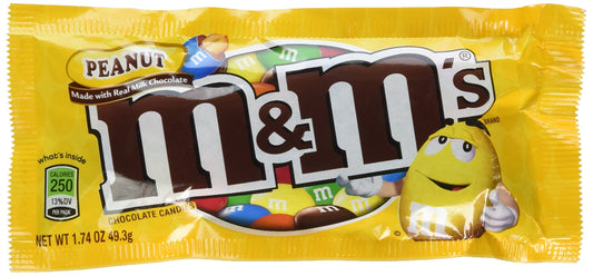 M&M's Chocolate Candies, Peanut, 1.74-Ounce Bags (Pack of 48)