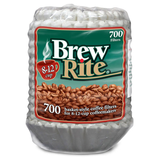 BREWRITE 8-12 Cups Brew Rite Coffee Filter-700 ct, White