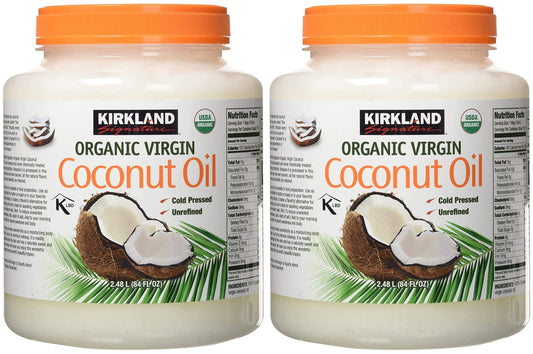 Kirkland Signature Organic Coconut Oil 84 Fl. Oz. Pack of 2