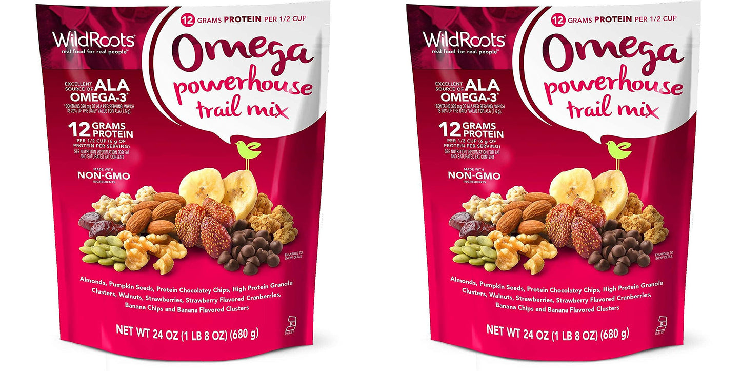 Wildroots Omega Powerhouse trail Mix 24oz Pack of 2