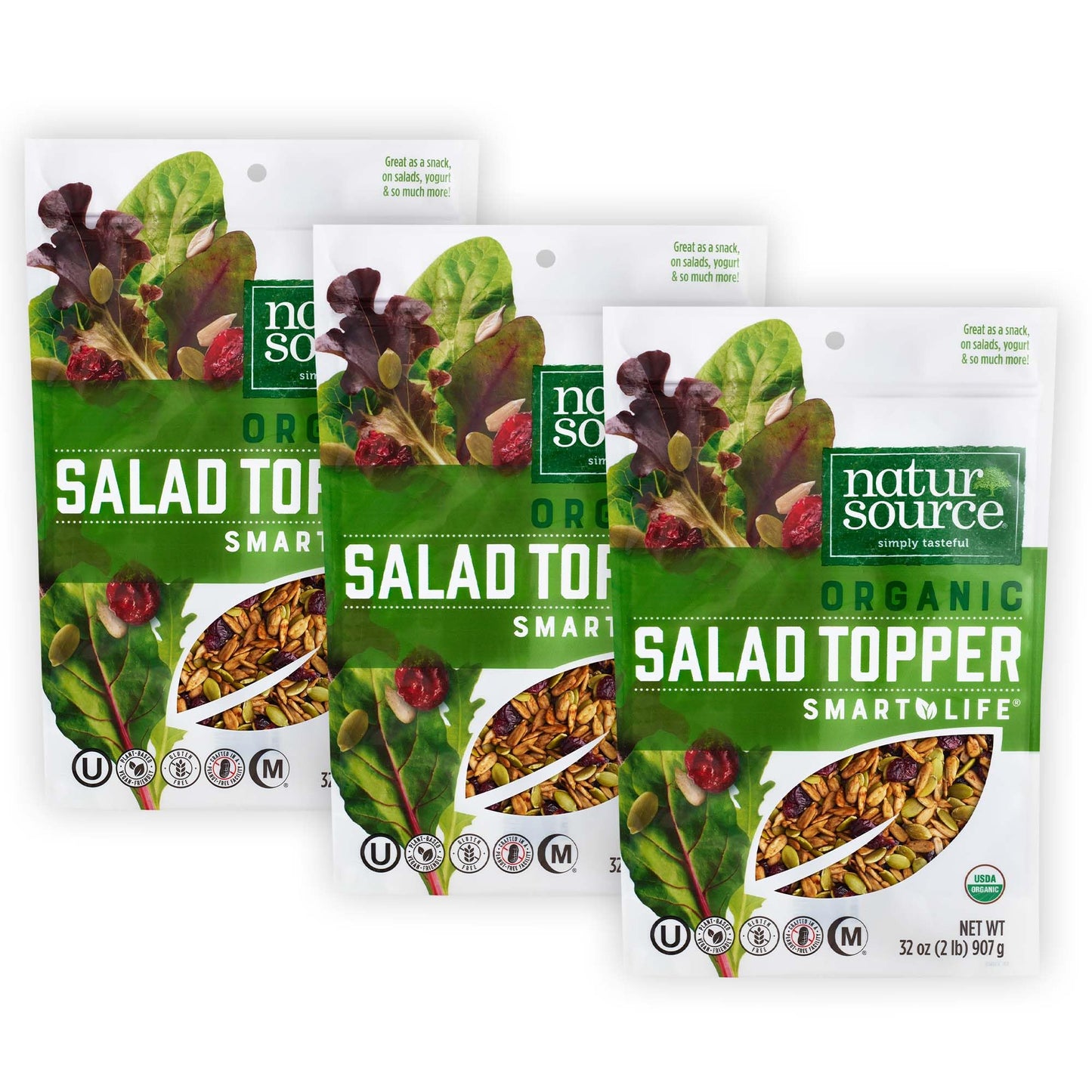 naturSource Organic Salad Topper - Salad Toppings, Salad Mix, Salad Toppers Seeds and Cranberries (32 Ounce (Pack of 3))