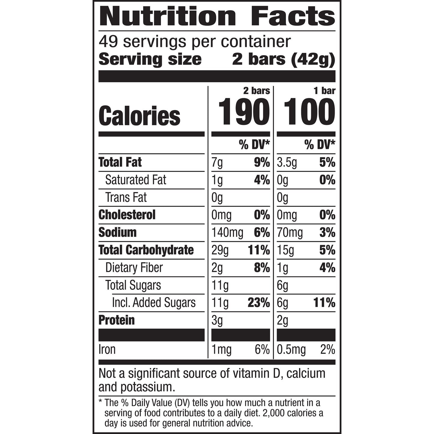 NATURE VALLEY OATS 'N HONEY BARS 49/ 1.5 OZ