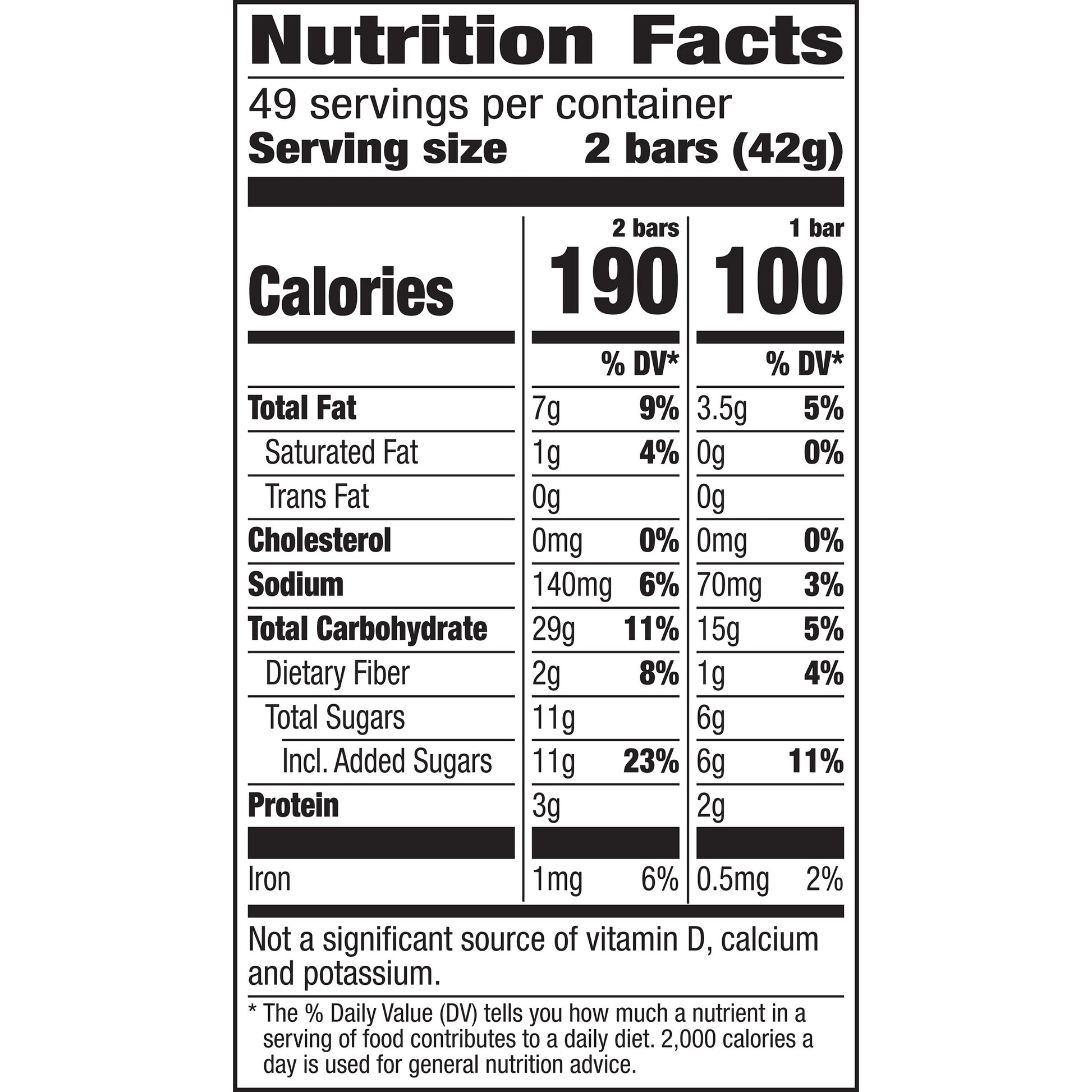 NATURE VALLEY OATS 'N HONEY BARS 49/ 1.5 OZ