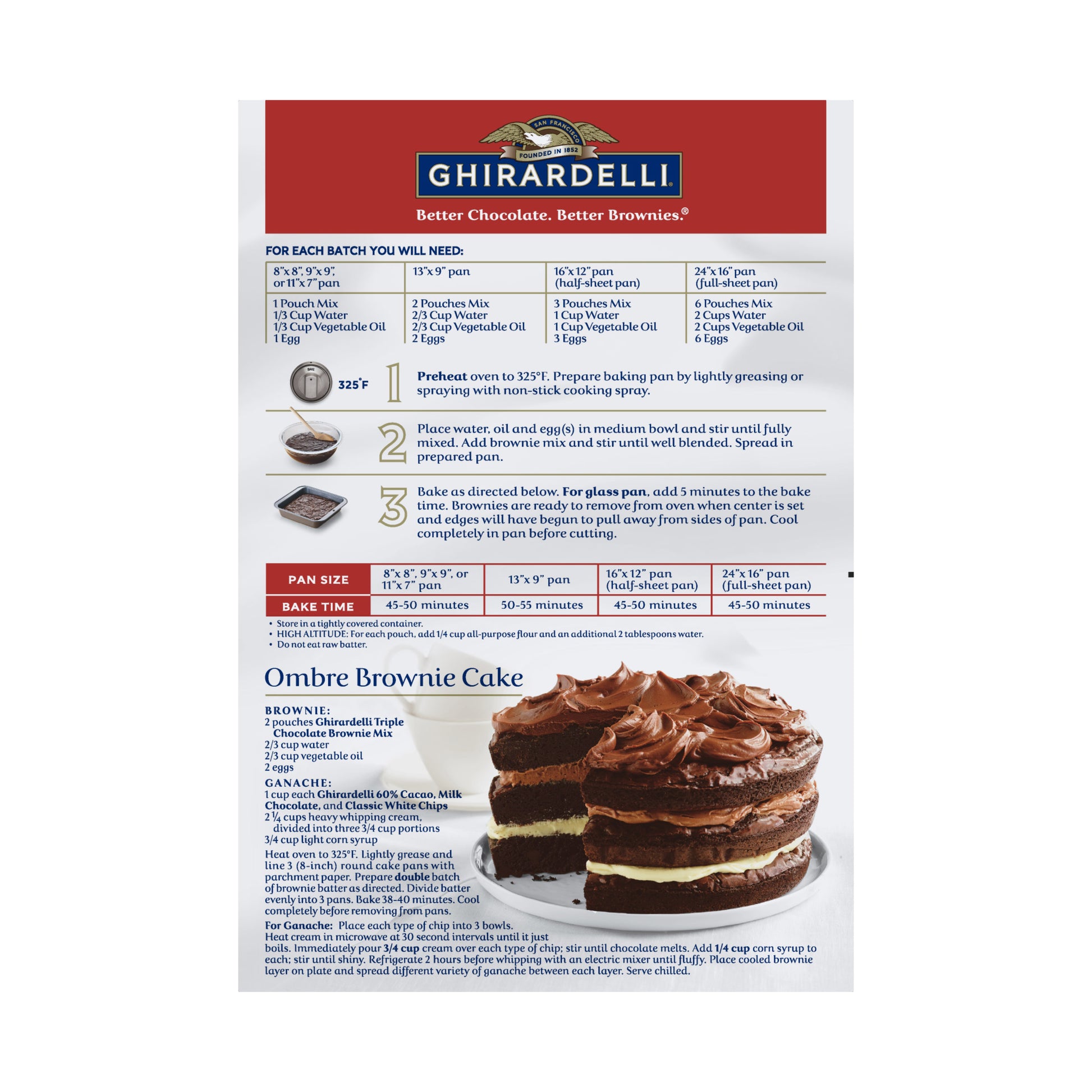 GHIRARDELLI TRIPLE CHOCOLATE BROWNIE MIX 7.5 LB