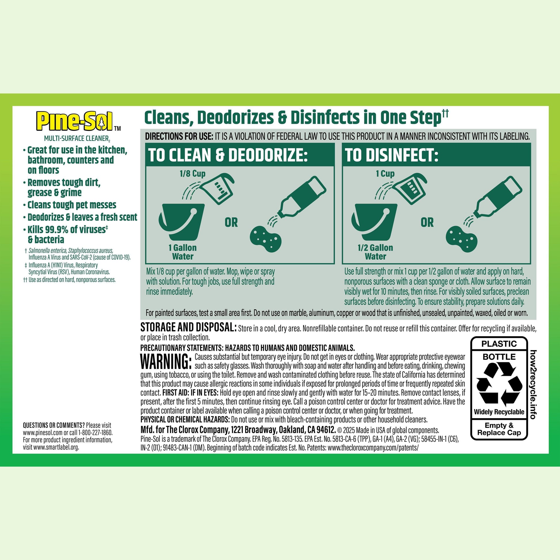 Pine-Sol Multi-Surface Cleaner, Pine Scent, 2 ct., 120 fl. oz.