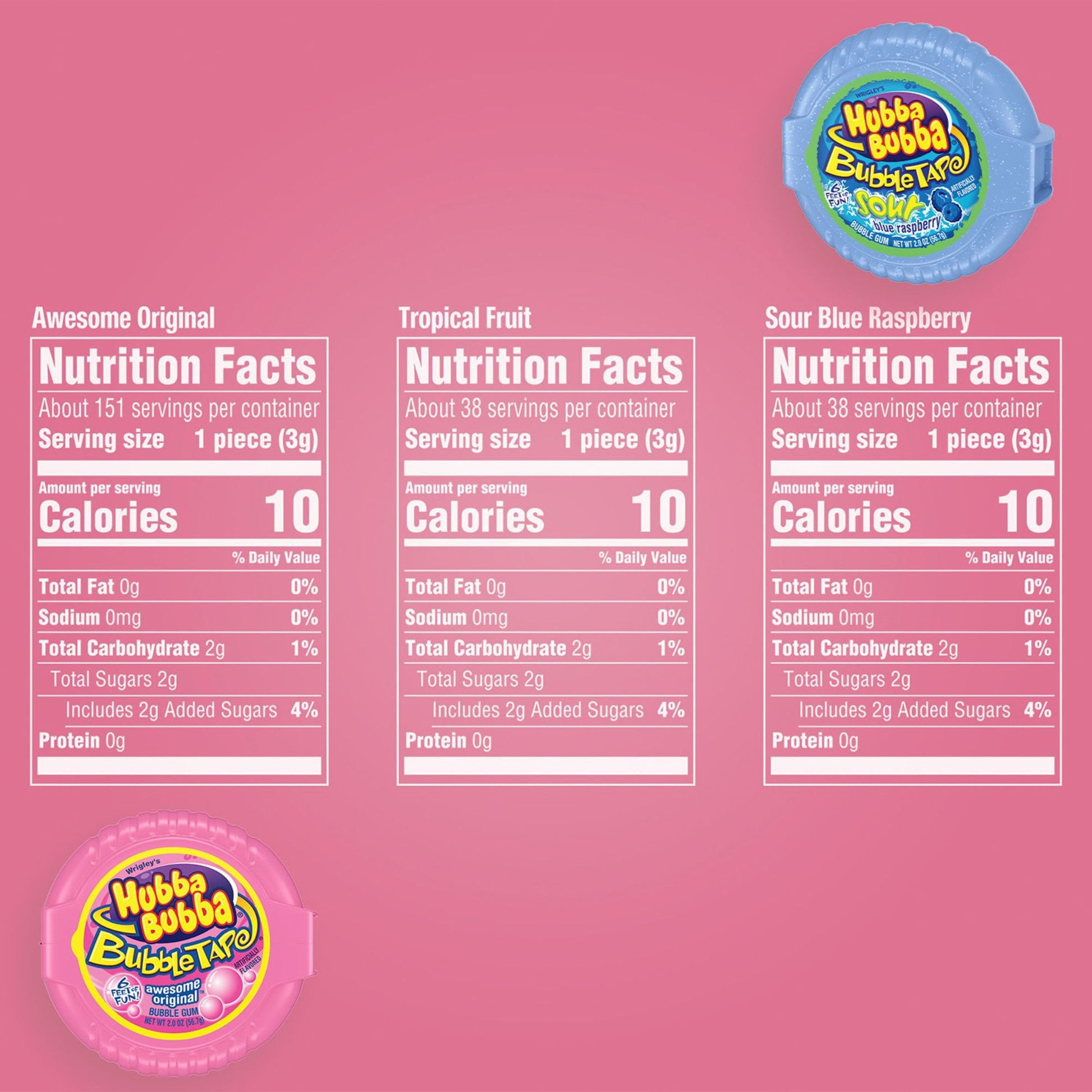 Hubba Bubba Bubble Tape Gum, 2 oz., 12 pk.