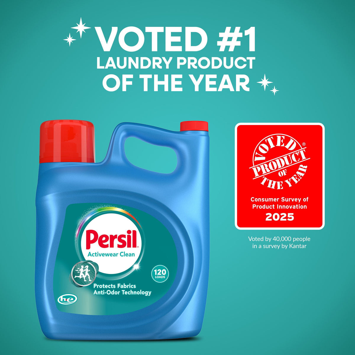 Persil Activewear, Liquid Laundry Detergent, 120 loads, 202 fl. oz.