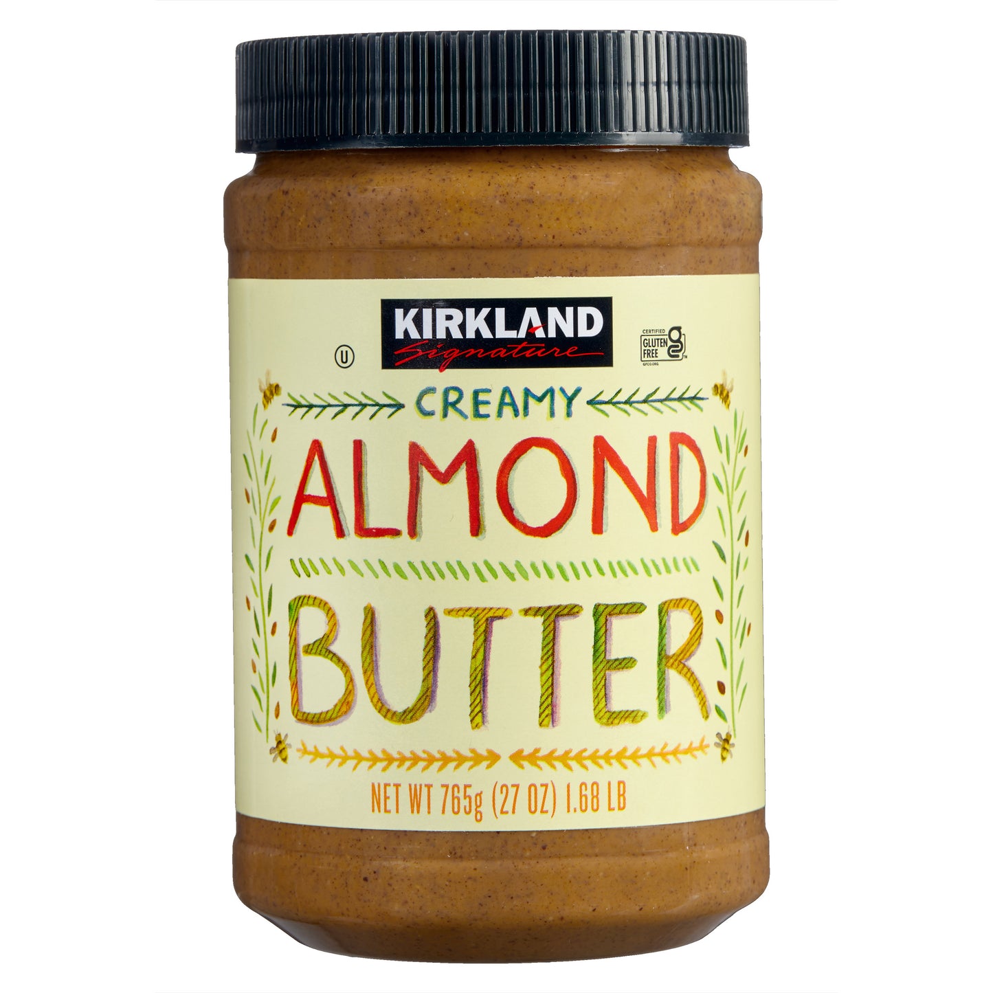 KIRKLAND SIGNATURE ALMOND BUTTER 27 OZ • MADE FROM CALIFORNIA • ALMONDS