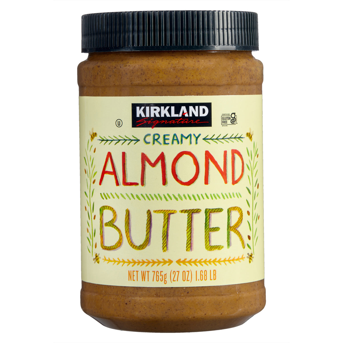 KIRKLAND SIGNATURE ALMOND BUTTER 27 OZ • MADE FROM CALIFORNIA • ALMONDS