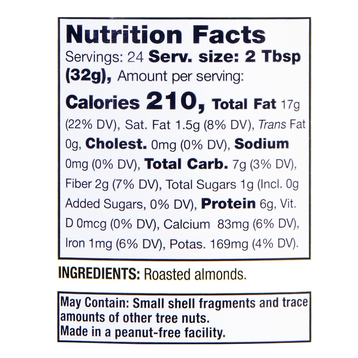 KIRKLAND SIGNATURE ALMOND BUTTER 27 OZ • MADE FROM CALIFORNIA • ALMONDS