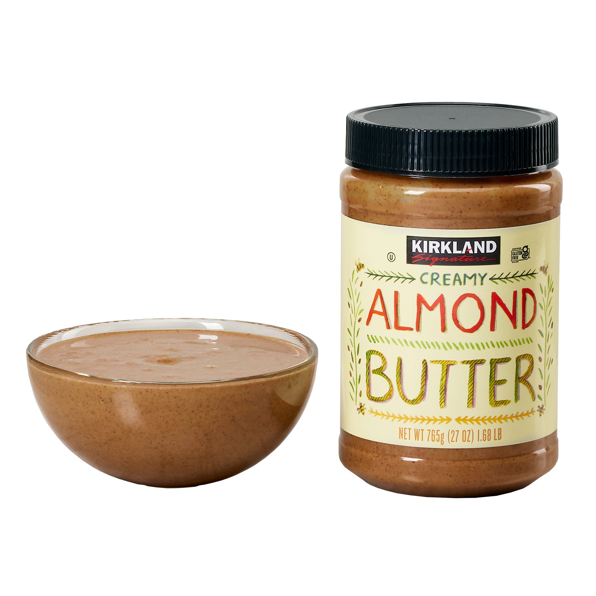 KIRKLAND SIGNATURE ALMOND BUTTER 27 OZ • MADE FROM CALIFORNIA • ALMONDS