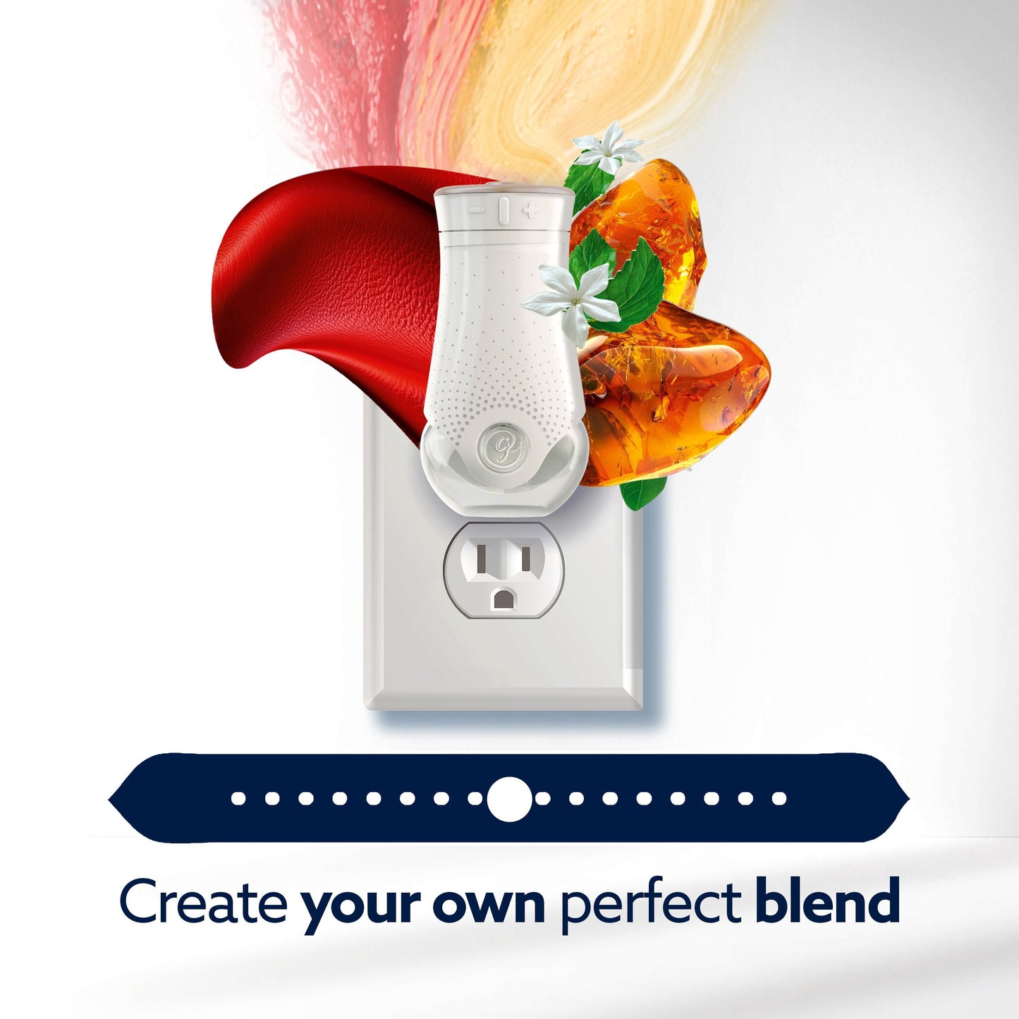 Glade CustomScent PlugIns Scented Oils, Leather and Golden Amber, 1 Warmer + 5 Refills. Total 3.35 fl. oz./99 ml.