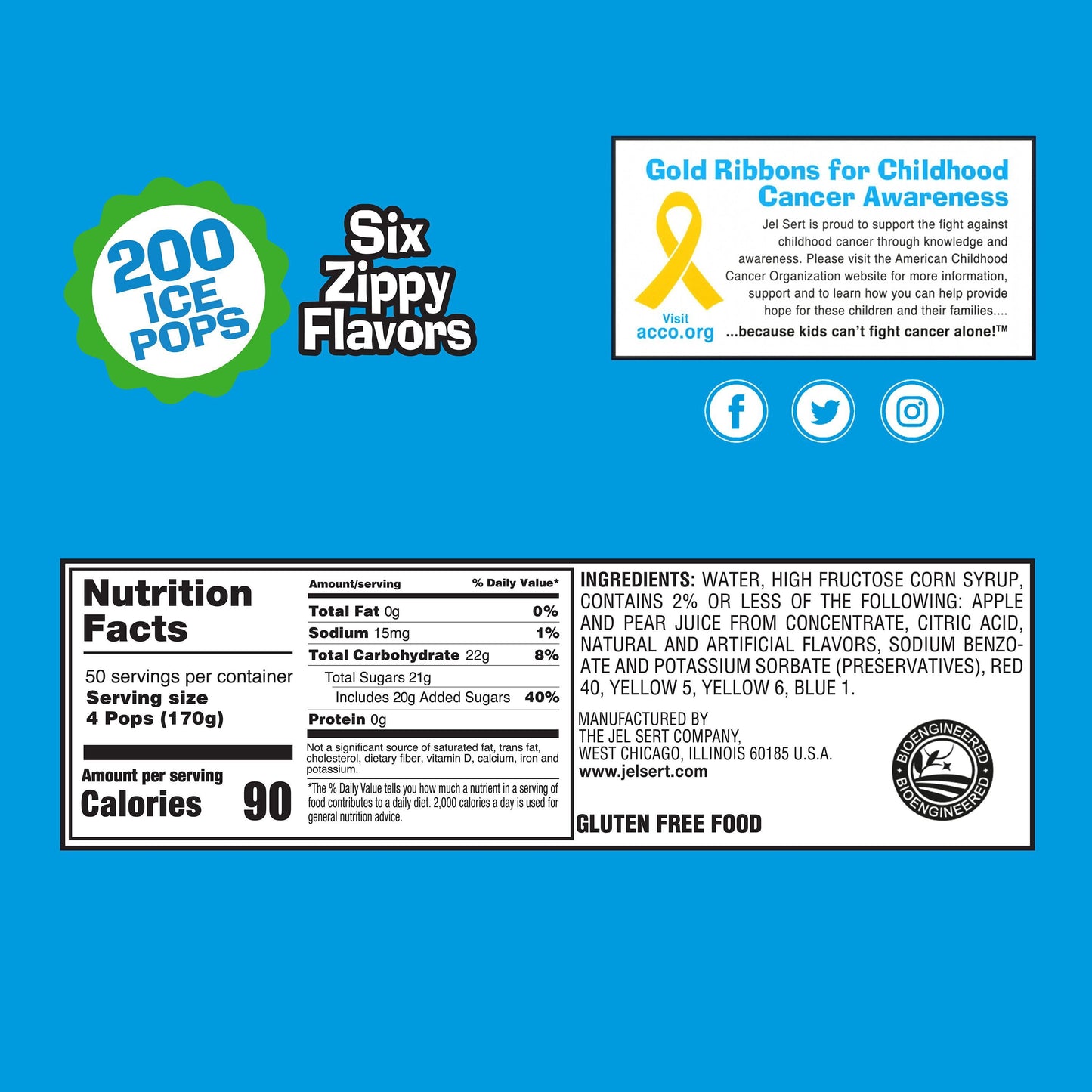 Otter Pops Plus Juice Bars, 1.5 oz., 200 pk.