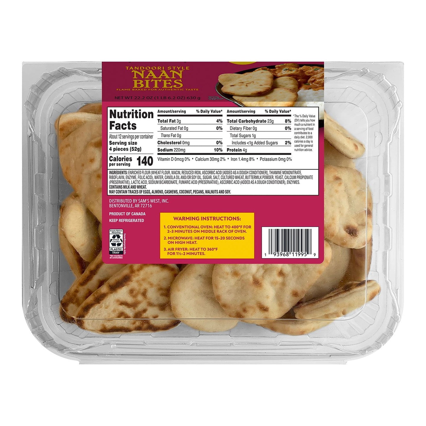Member's Mark Tandoori Style Naan Bites, 22.2 oz.