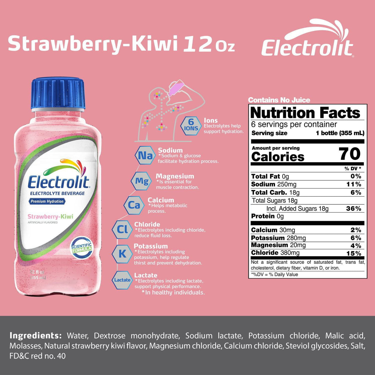 Electrolit Premium Hydration, Variety Pack, 12 fl. oz., 15 pk.