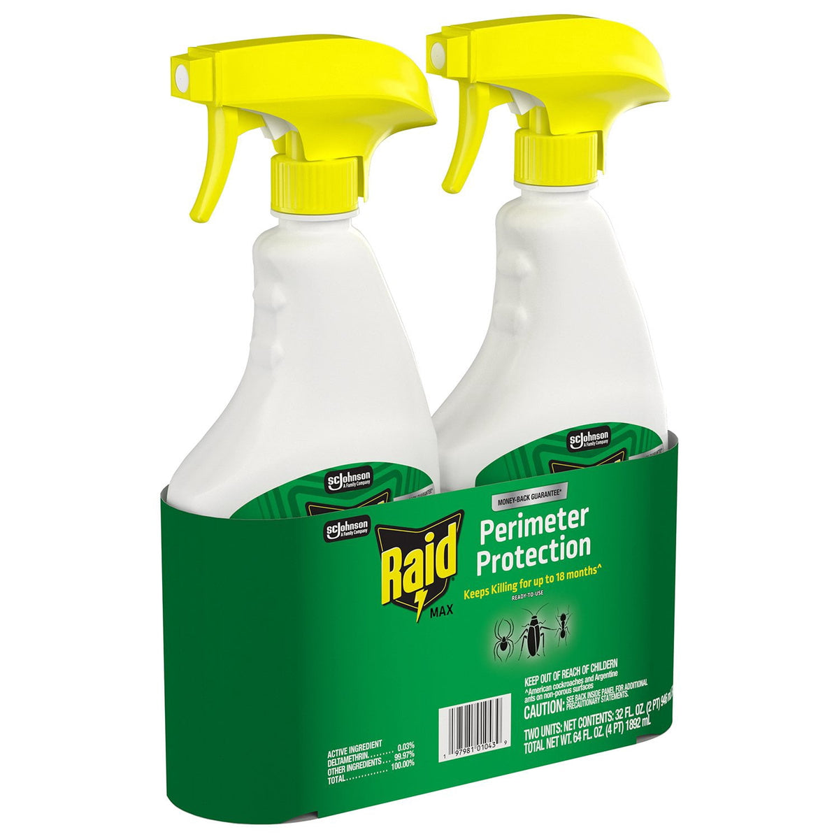 Raid Outdoor Perimeter Protection, 32oz, 2 Pack