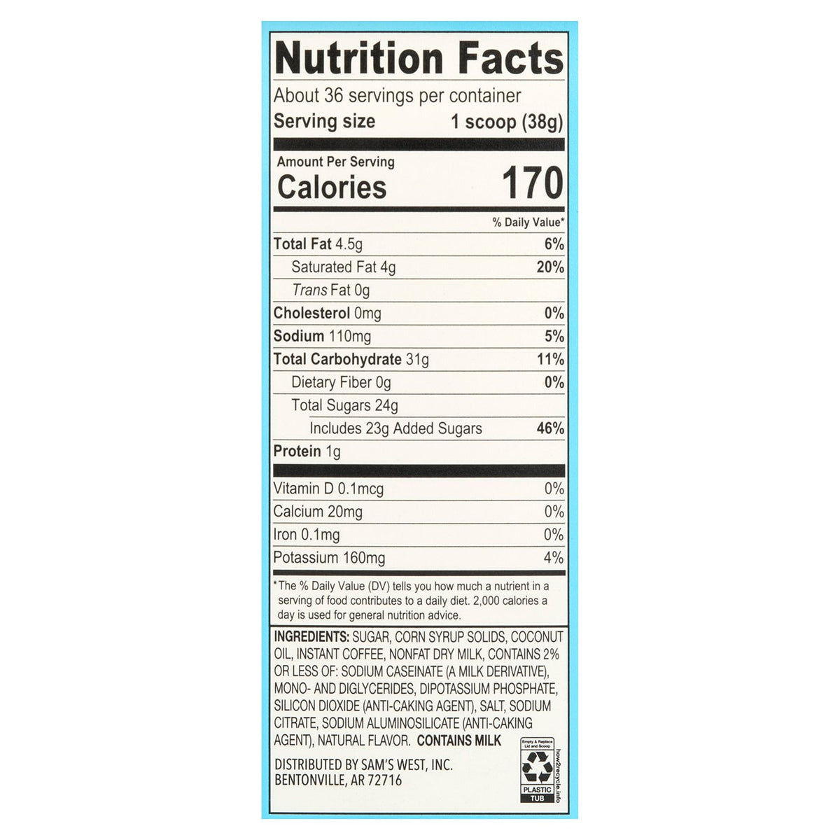 Member's Mark French Vanilla Cappuccino Beverage Mix, 48 oz.