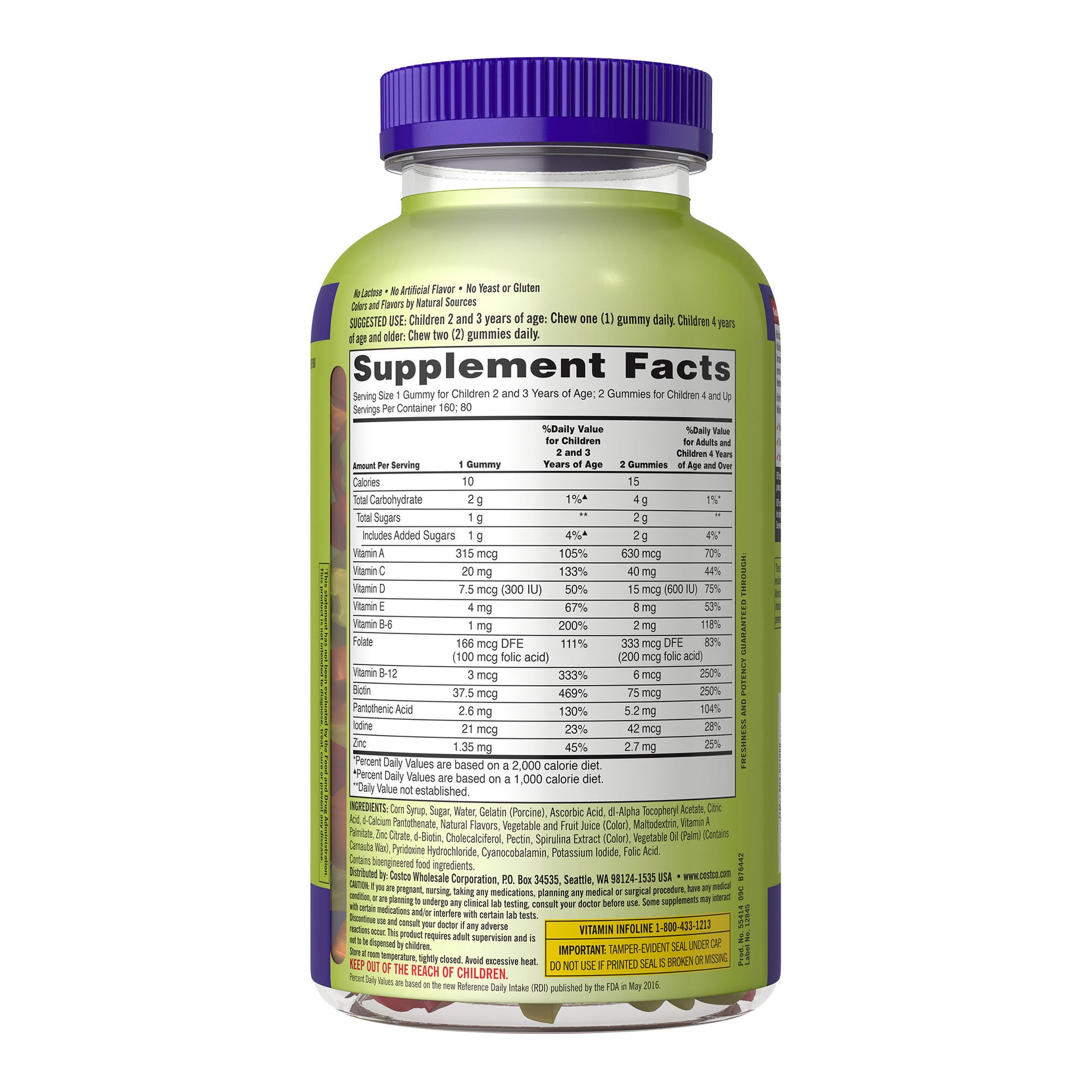 Kirkland Signature Children's Gummies 2/160 ct
