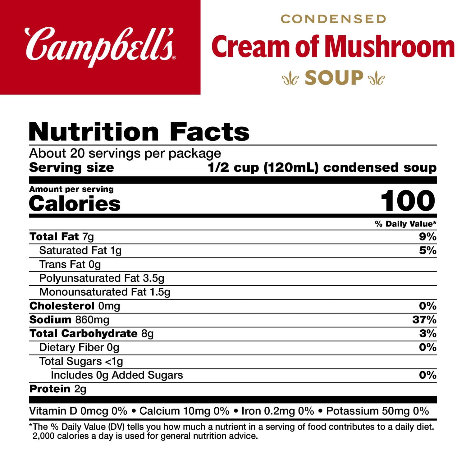 Campbell's Cream of Mushroom Soup 10.5 oz., 8 pk.