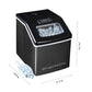 Frigidaire Ice Maker, Countertop Stainless Steel Ice Maker with Transparent Window, Clear Ice Cube Maker with 40 lbs. Capacity, Ice Maker Machine