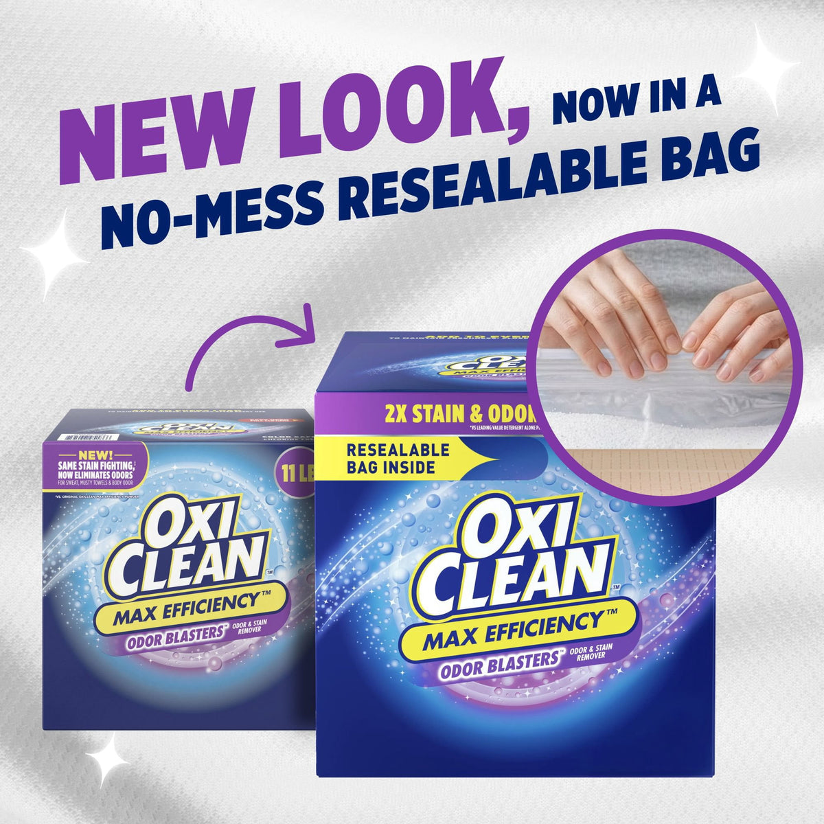 OxiClean Max Efficiency Odor Blasters Laundry Stain Remover Powder, 11 lb.