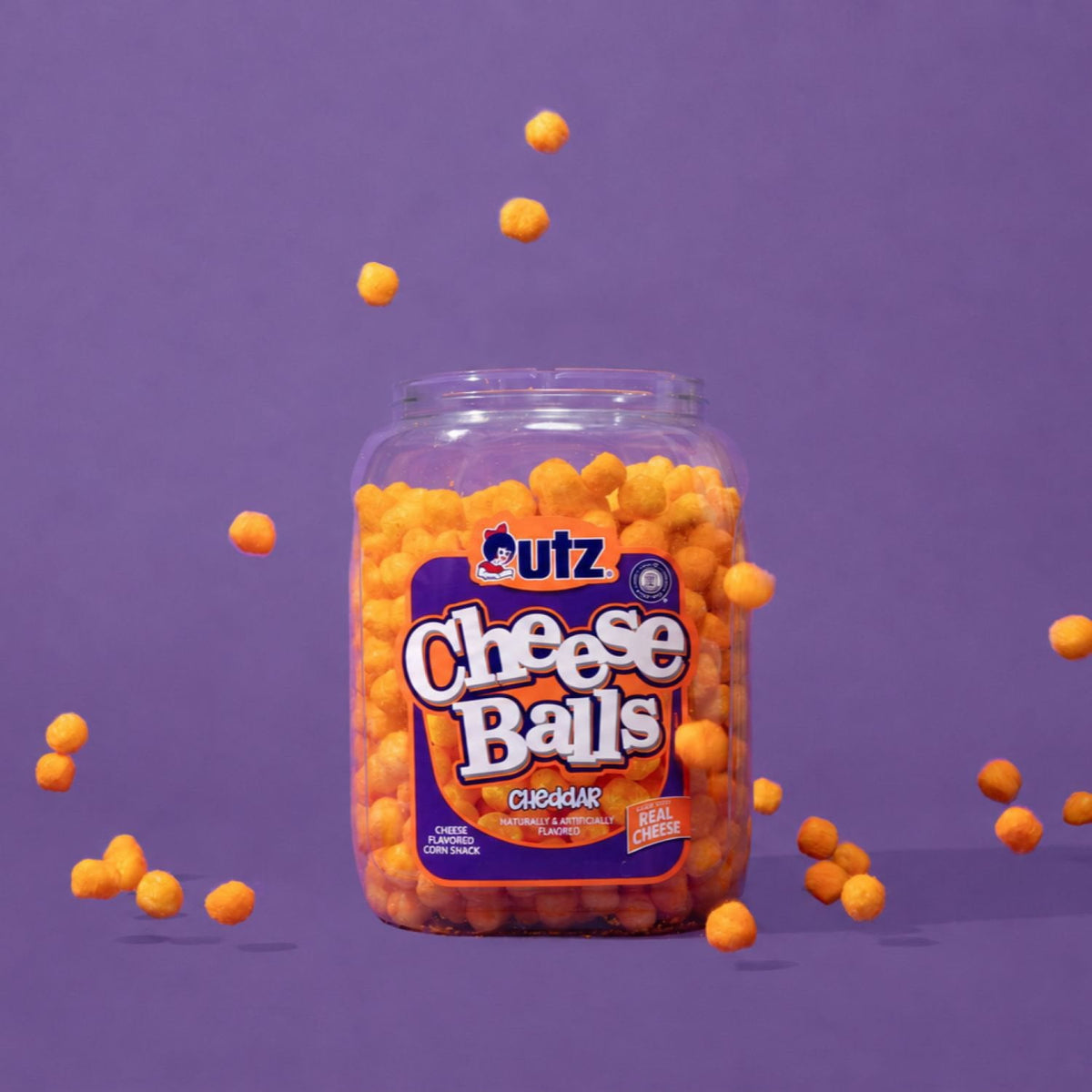 Utz Cheeseball Barrel, 28 oz.