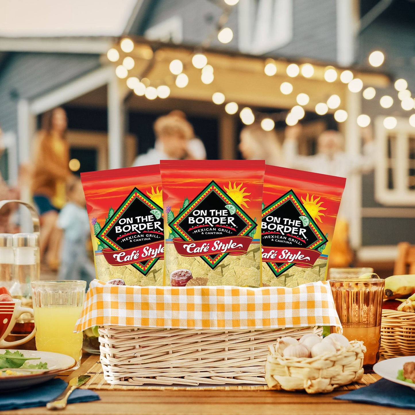 On The Border Cafe Tortilla Chips, 23.5 oz.