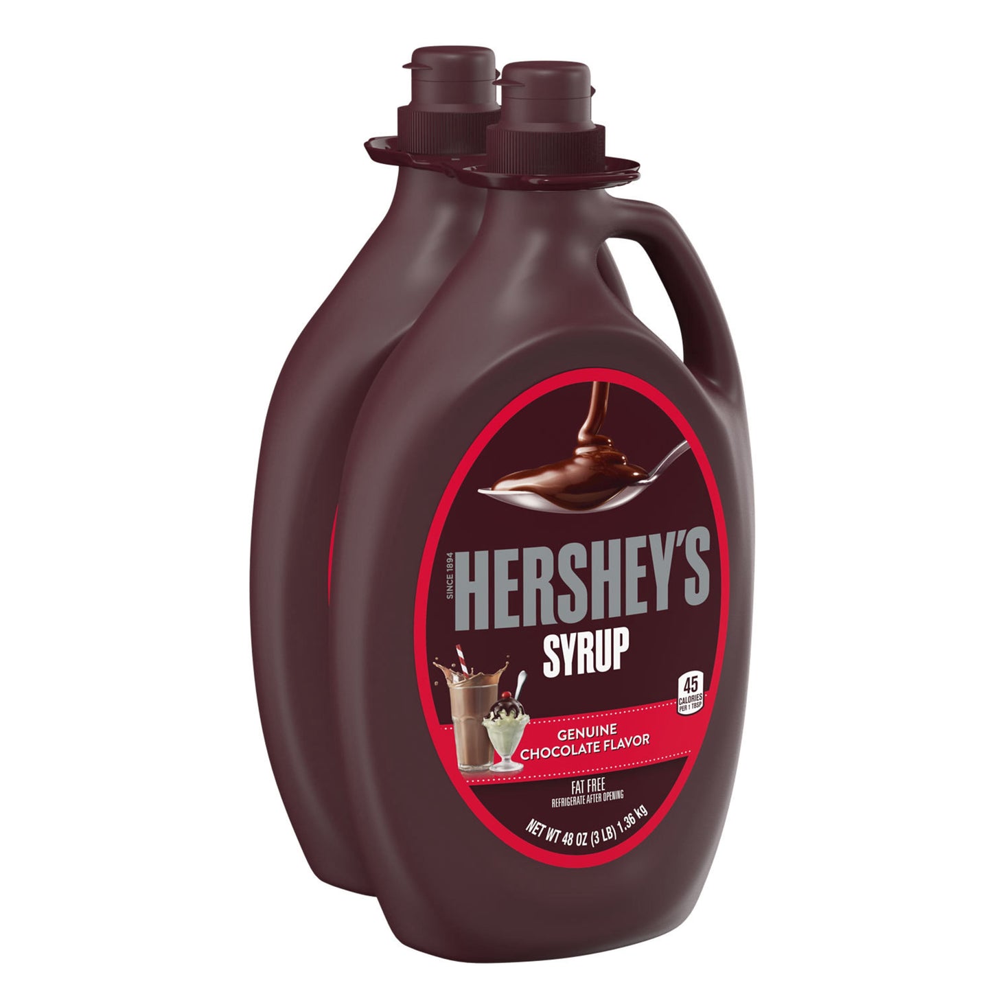 HERSHEY'S Chocolate Syrup, 48 oz., 2 pk.