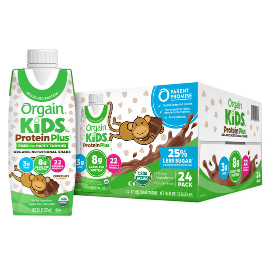 ORGAIN ORGANIC KIDS NUTRITIONAL SHAKE CHOCOLATE 8 FL OZ/24PK • Non-GMO