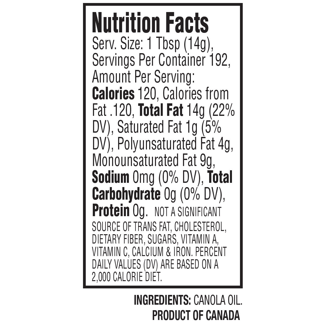KIRKLAND SIGNATURE CANOLA OIL