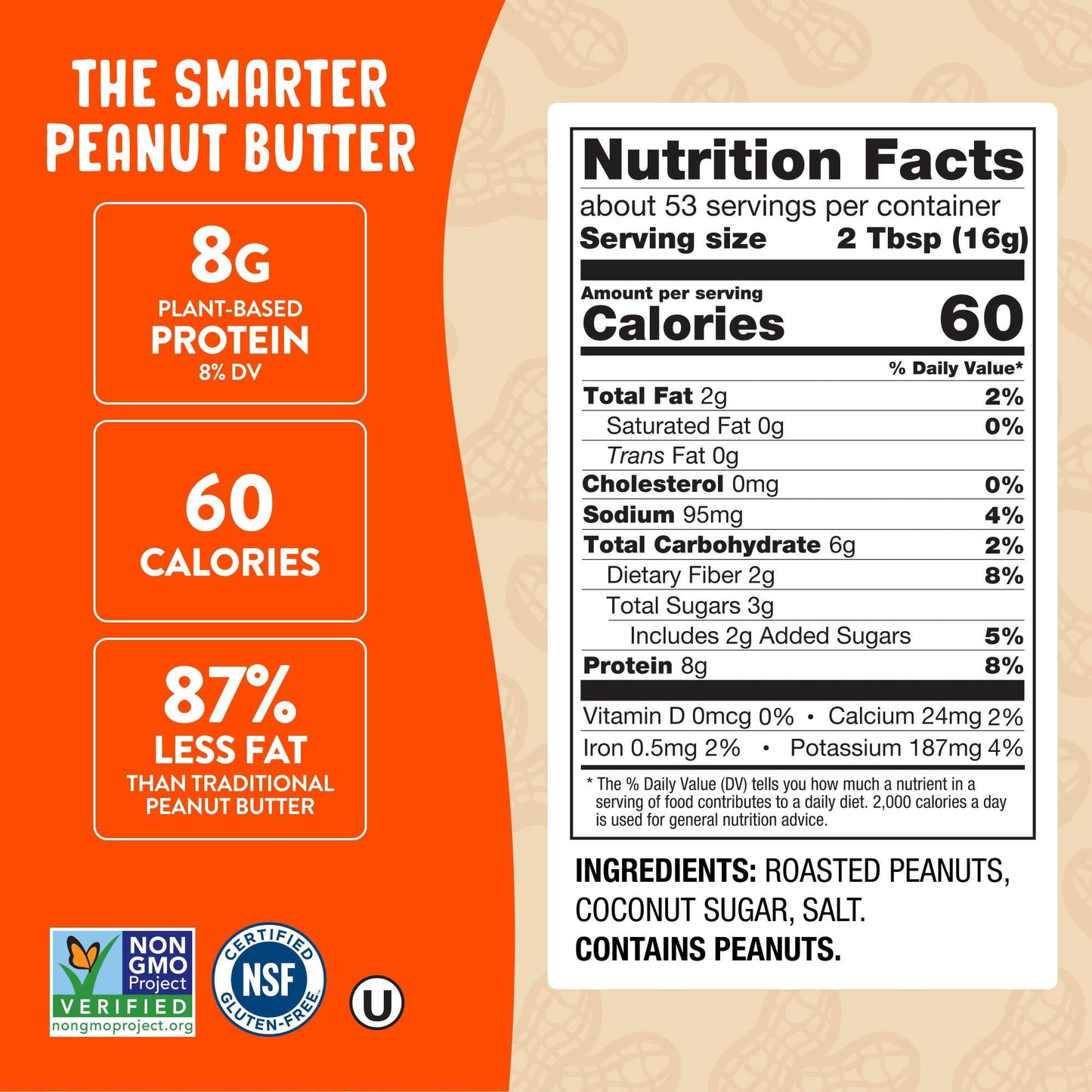 PBfit Classic Peanut Butter 8g Powdered Peanut Butter Spread, 1.87 lbs.