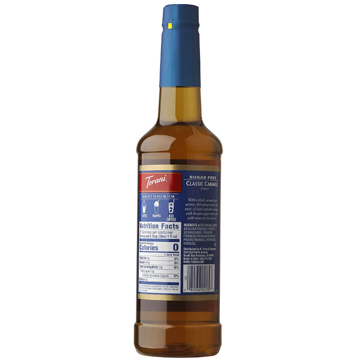 Torani Sugar-Free Classic Caramel Syrup, 25.4 fl. oz.