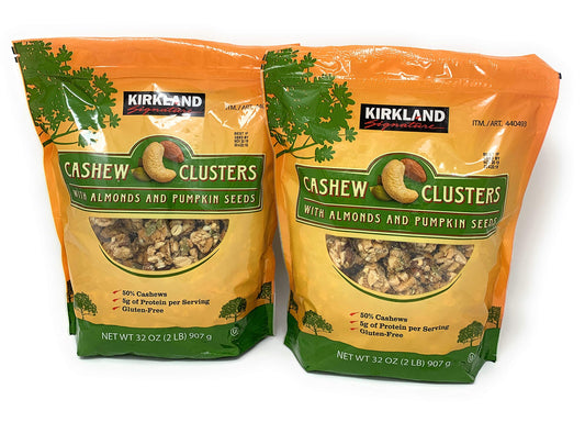 Kirkland Signature Cashew Clusters, 2 lbs (2 Pack)