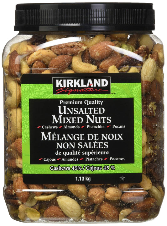 Kirkland Signature Extra Fancy Unsalted Mixed Nuts 2.5 (LB) - PACK OF 4