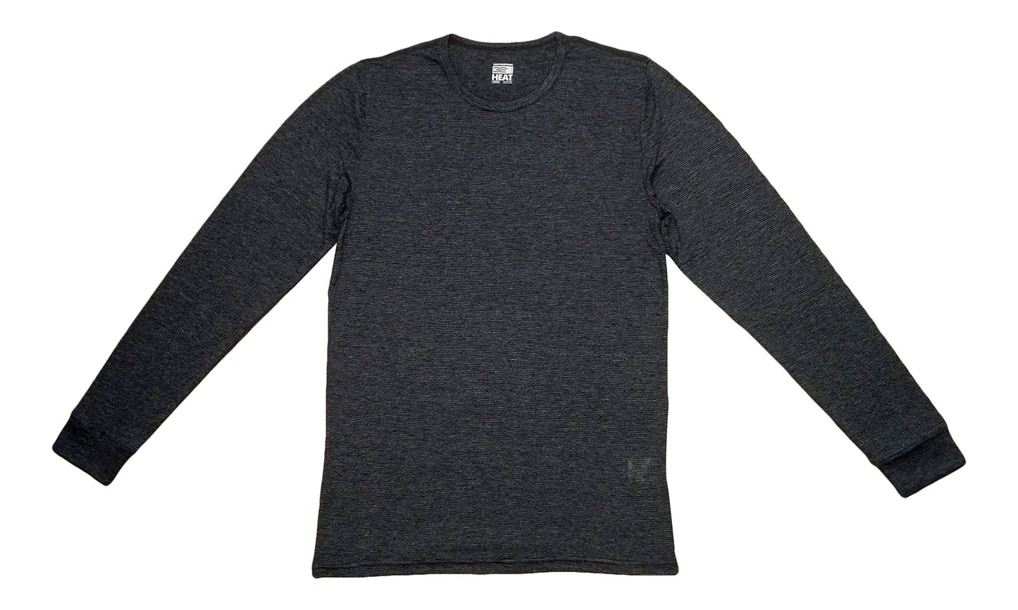 32 Degrees Weatherproof Mens Long Sleeve Crew Neck XL Charcoal Hairstrp