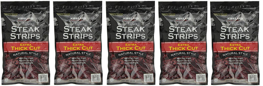 Kirkland Signature Steak Strips Extra Thick Cut, 5 Pack (12 oz Bag)