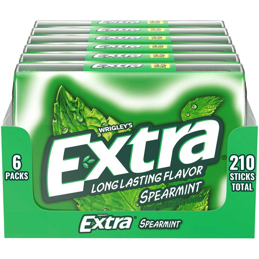 Extra Spearmint Sugar-Free Gum, 35 pcs., 6 pk.