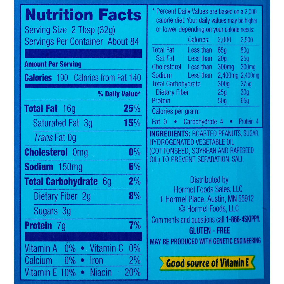 SKIPPY CREAMY PEANUT BUTTER 2/48 OZ